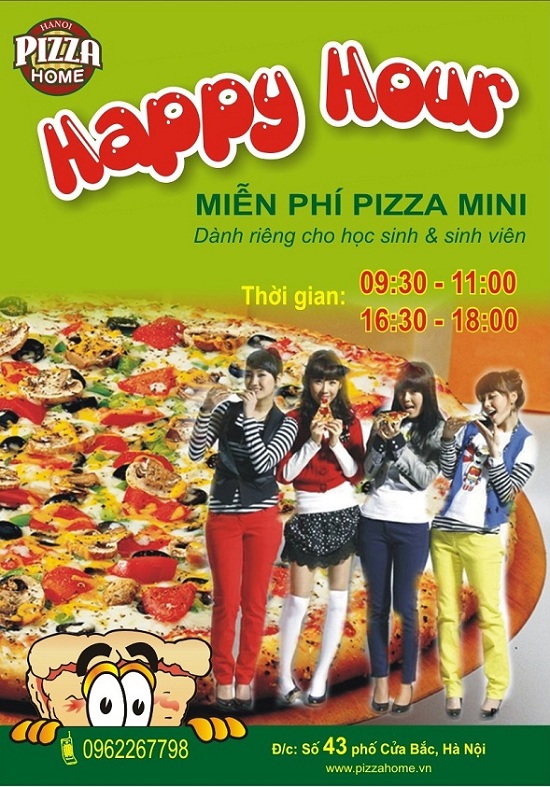 Giờ vàng tại Pizza Home: Tặng Pizza miễn phí 3