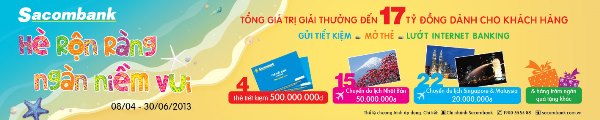 &ldquo;Hè rộn ràng &ndash; Ngàn niềm vui&rdquo; tại Sacombank (1)