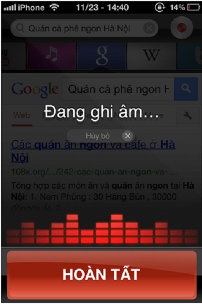 Nhận diện giọng tiếng Việt với Dragon Dictation, Dragon Search 8