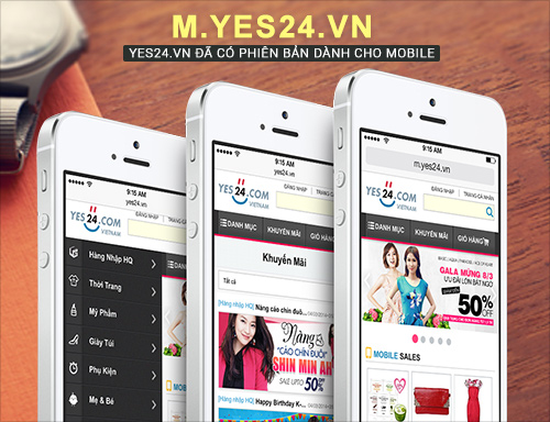 Vi vu mua sắm bằng điện thoại, nhận Vespa 80 triệu trên Yes24 Mobile 1