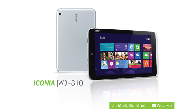 Acer Iconia W3 810 – Máy tính bảng 8 inches dành cho công việc 1