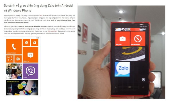 Bất ngờ với phiên bản Zalo trên Window Phone 5