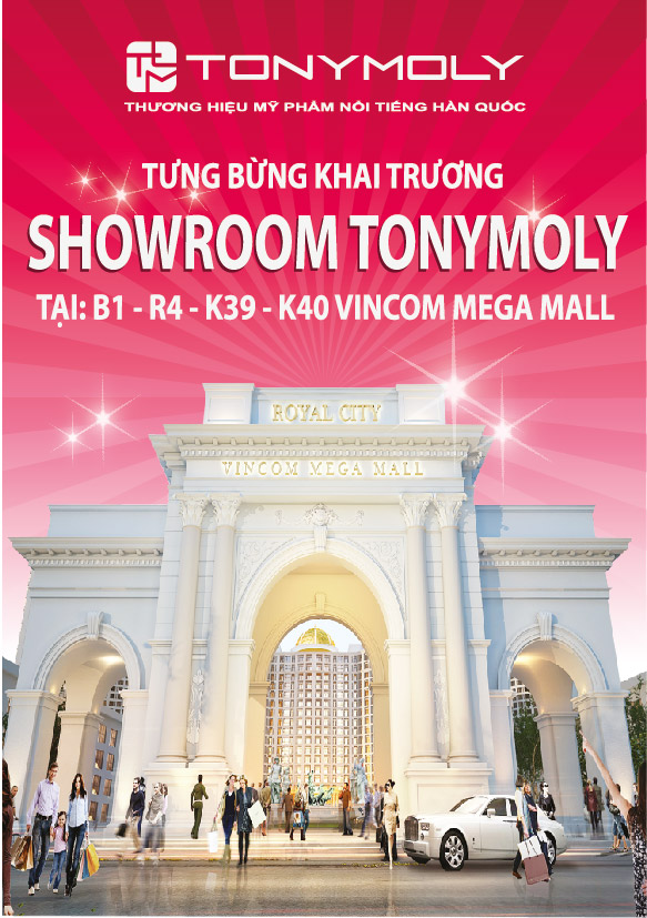 Tonymoly khai trương showroom thứ 15 tại Vincom Mega Mall 3