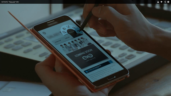 Galaxy Note 3 xuất hiện trong MV “hot” của Infinite 7