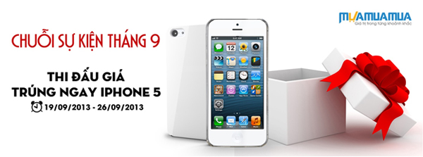 Tham gia đấu giá – Rinh iPhone 5S cùng Muamuamua