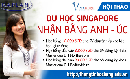 Hội thảo du học Singapore: Học bổng lên tới 10.000 SGD từ KAPLAN 1