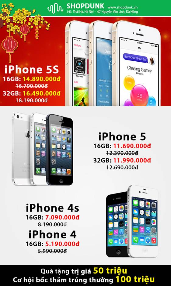 Xả hàng iPhone, iPad, Mac 50%, mạ vàng 24K iPhone 5S 3