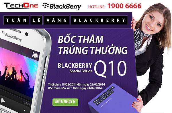 TechOne Tặng Blackberry Q10 trong tuần lễ vàng Blackberry 1
