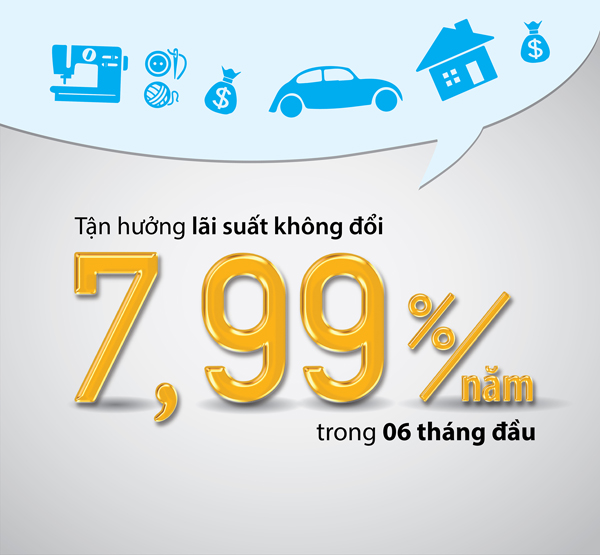 VIB cho cá nhân vay với lãi suất ưu đãi từ 7,99%/ năm 1