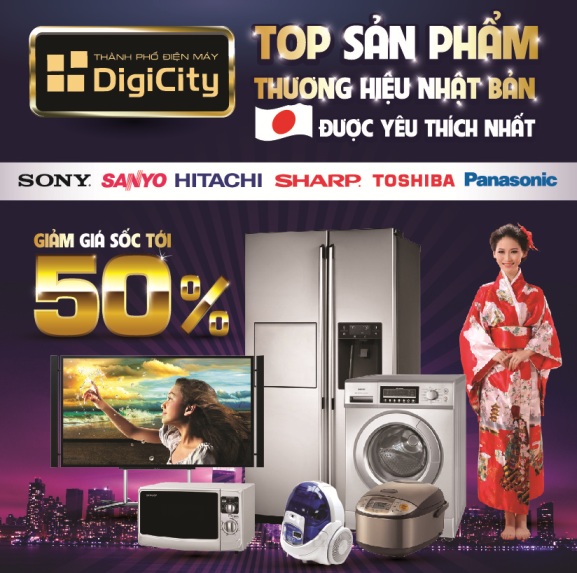 Hàng hiệu Nhật giảm giá tới 50% tại DigiCity 1