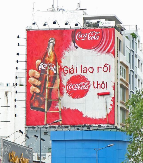 Coca-Cola nâng tầm nghệ thuật quảng cáo bằng billboard sơn dầu 3