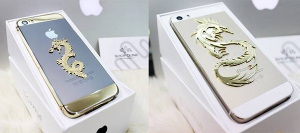 “Đẳng cấp” iPhone 5S khảm rồng 168 Triệu và iPhone 5 mạ vàng 24K 1