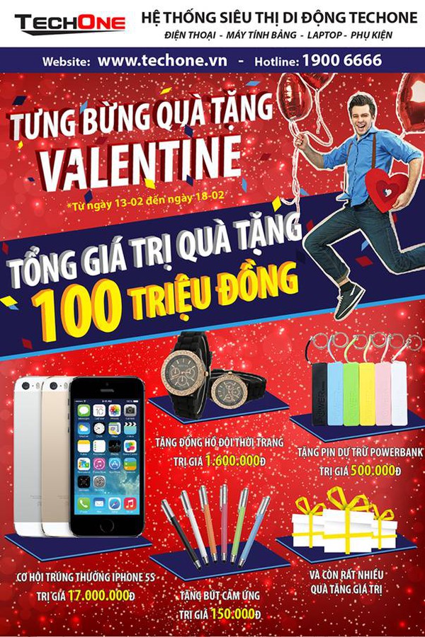 Tặng quà khủng khi mua điện thoại OPPO dịp Valentine 2