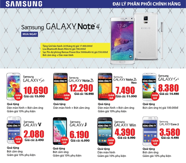 Đổ xô mua trả góp Samsung Note 4 lãi suất 0 đồng 2