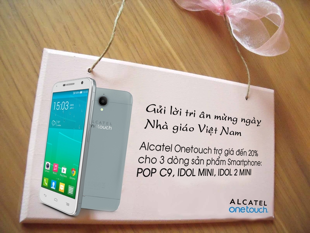 Alcatel Onetouch t&agrave;i trợ gi&aacute; 20% cho c&aacute;c d&ograve;ng smartphone 1