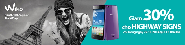 Smartphone WIKO giảm giá 30% tại TechOne 1