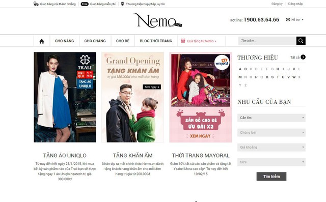 Nemo.vn - Điểm đến mới cho các tín đồ thời trang 1