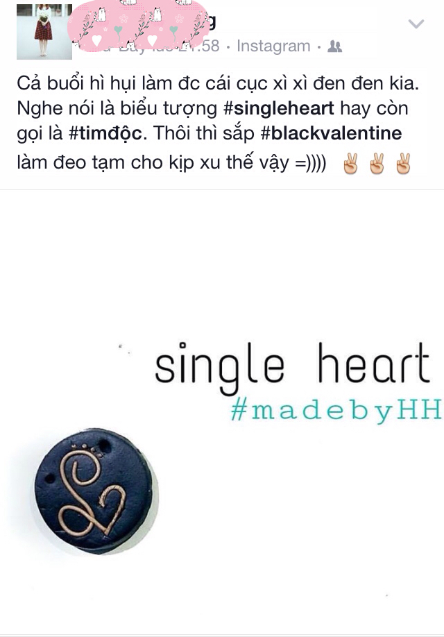 Valentine Đen &ndash; FA vẫn cực vui với tr&agrave;o lưu l&agrave;m đồ handmade biếu tượng Single Heart - Ảnh 3.