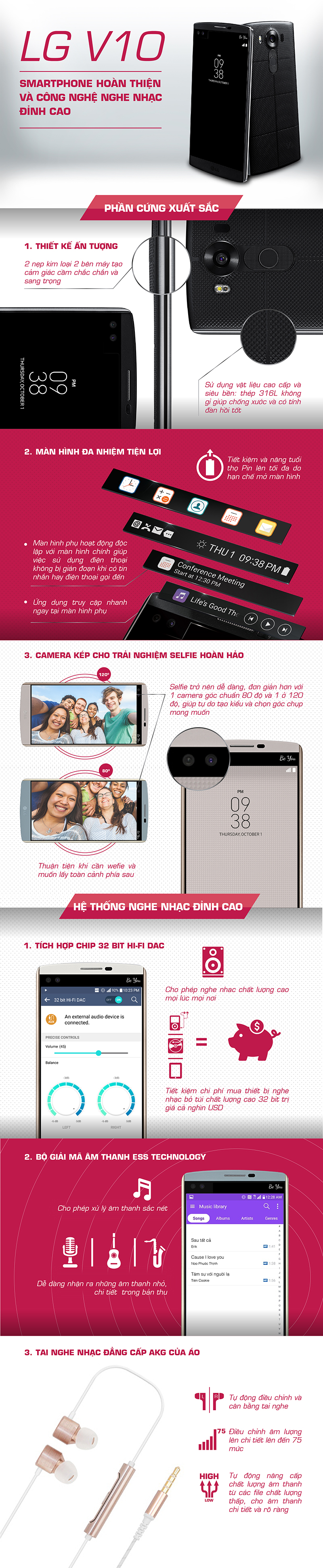 LG V10 – Sự kết hợp của smartphone tuyệt đỉnh và máy nghe nhạc cao cấp - Ảnh 1.
