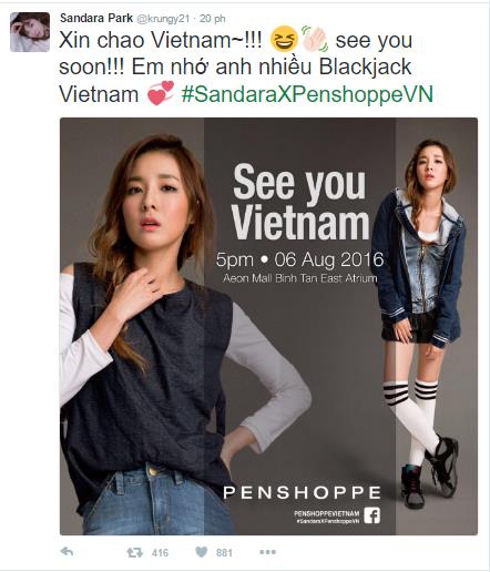 Cư d&acirc;n mạng s&ocirc;i sục th&ocirc;ng tin Sandara Park đến Việt Nam v&agrave;o th&aacute;ng 8 - Ảnh 1.