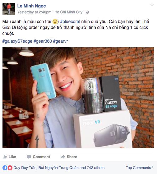 Loạt tín đồ thời trang Việt mê mẩn màu xanh coral của Galaxy S7 edge - Ảnh 2.