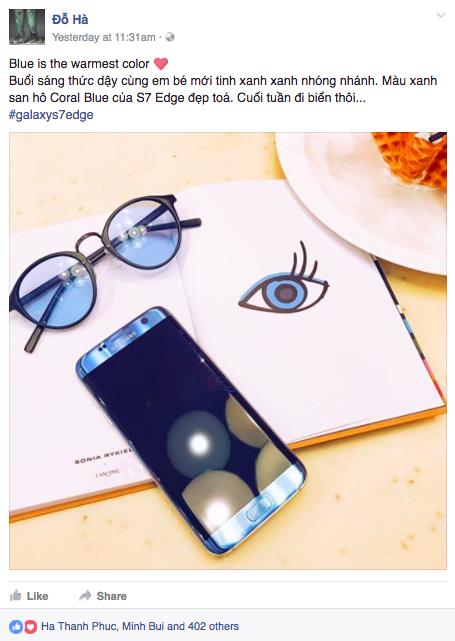 Loạt tín đồ thời trang Việt mê mẩn màu xanh coral của Galaxy S7 edge - Ảnh 6.