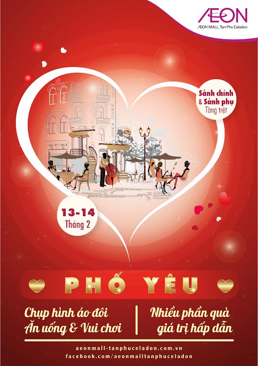Dạo quanh Phố yêu dịp Lễ tình nhân 2017 tại Aeon Mall Tân Phú Celadon - Ảnh 2.
