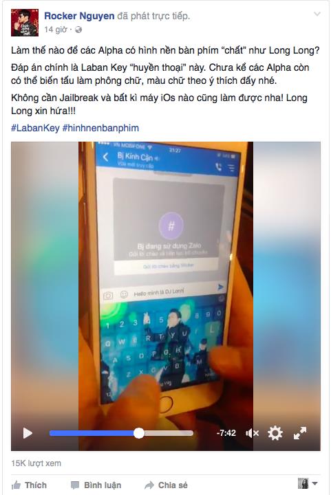 Rocker Nguyễn, Kiều Trinh cute lạc lối trong clip hướng dẫn cài đặt hình nền bàn phím với Laban Key - Ảnh 2. Rocker Nguyễn, Kiều Trinh cute lạc lối trong clip hướng dẫn cài đặt hình nền bàn phím với Laban Key - Ảnh 2.