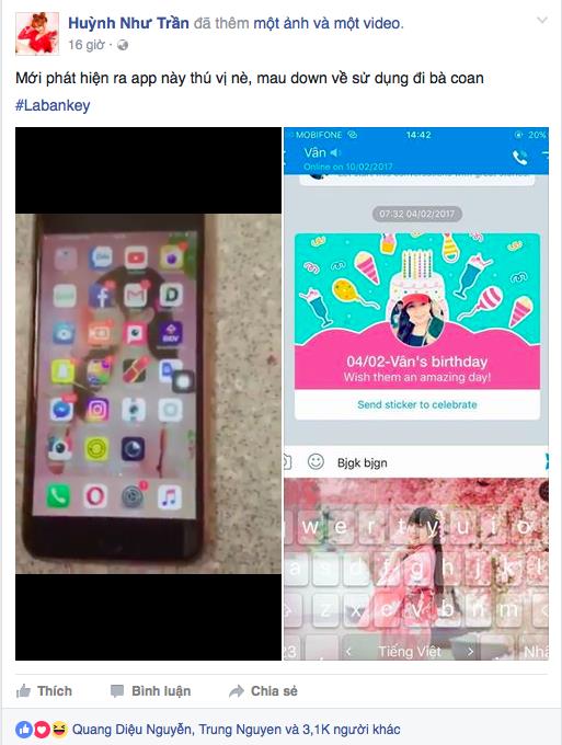 Rocker Nguyễn, Kiều Trinh cute lạc lối trong clip hướng dẫn cài đặt hình nền bàn phím với Laban Key - Ảnh 7. Rocker Nguyễn, Kiều Trinh cute lạc lối trong clip hướng dẫn cài đặt hình nền bàn phím với Laban Key - Ảnh 7.