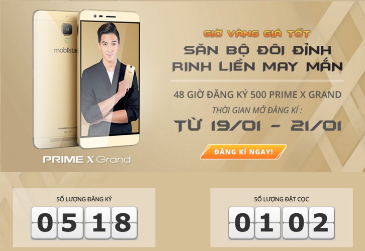 Hàng trăm người đặt hàng smartphone Prime X Grand chỉ trong một giờ - Ảnh 1.