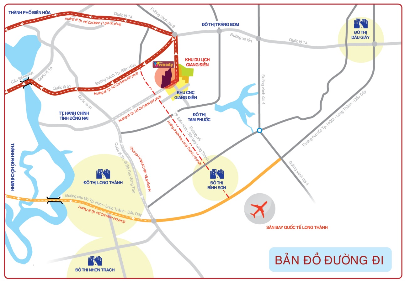The Viva City kết nối thuận lợi, xuy&ecirc;n suốt với c&aacute;c khu vực kinh tế trọng điểm l&acirc;n cận th&ocirc;ng qua c&aacute;c tuyến đường v&agrave;nh đai huyết mạch.