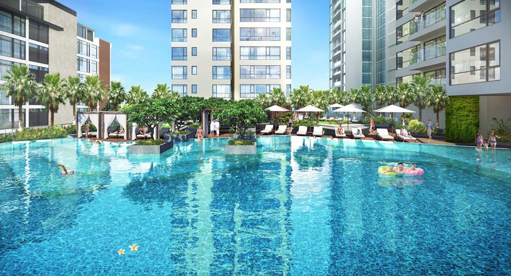 Hồ bơi nước mặn được xử lý theo công nghệ Culligan (Mỹ).