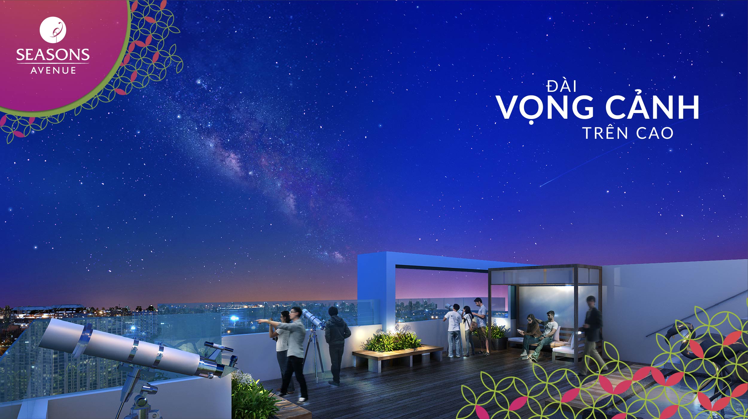 Đài vọng cảnh trên cao là điểm đến lý tưởng cho những ai yêu thích không gian yên tĩnh, lãng mạn của thành phố về đêm.