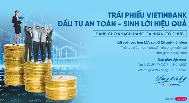 VietinBank phát hành trái phiếu với lãi suất hấp dẫn