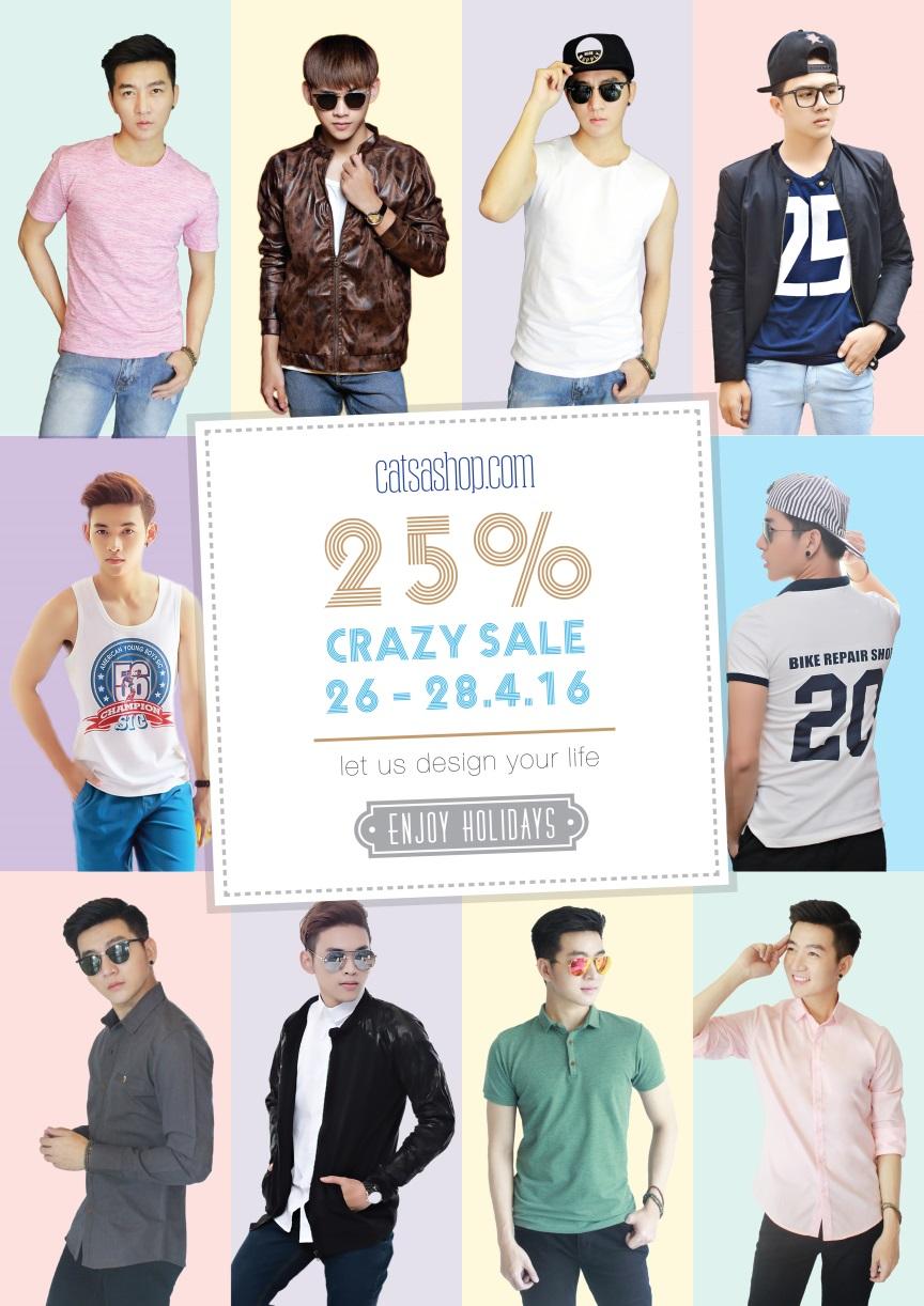 Bùng nổ Crazy Sale cho các tín đồ thời trang nam - Ảnh 1.