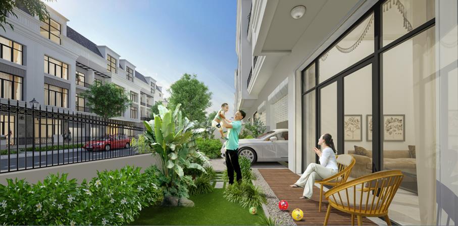 Phối cảnh biệt thự liền kề