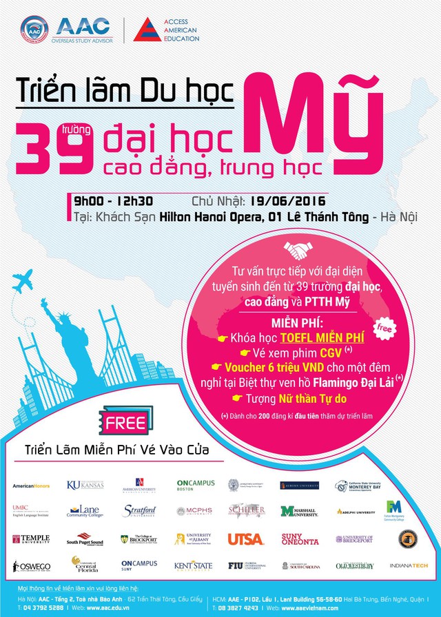 Tặng kh&oacute;a học TOEFL miễn ph&iacute; tại Triển l&atilde;m Du học 39 trường ĐH-CĐ trung học Mỹ - Ảnh 1.