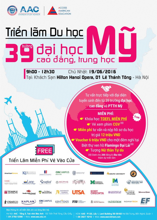 Miễn ph&iacute; tư vấn v&agrave; nộp hồ sơ du học trị gi&aacute; 12 triệu tại Triển l&atilde;m Du học Mỹ - Ảnh 1.