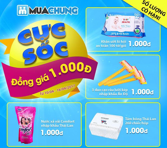 Bạn c&oacute; tin kh&ocirc;ng: Mua h&agrave;ng chỉ với 1.000đ tại cửa h&agrave;ng Muachung H&agrave; Đ&ocirc;ng - Ảnh 1.