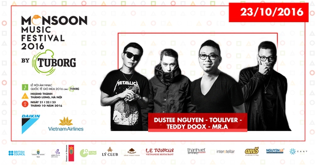 Touliver, Mr. A , DJ Dustee, DJ Teddy sẽ “khuynh đảo” sân khấu Monsoon Music Festival 2016 - Ảnh 1.