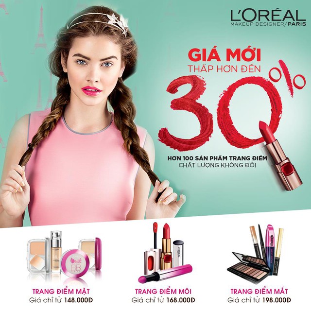 Hơn 100 sản phẩm trang điểm L&rsquo;Or&eacute;al Paris c&oacute; gi&aacute; mới thấp hơn đến 30% - Ảnh 1.