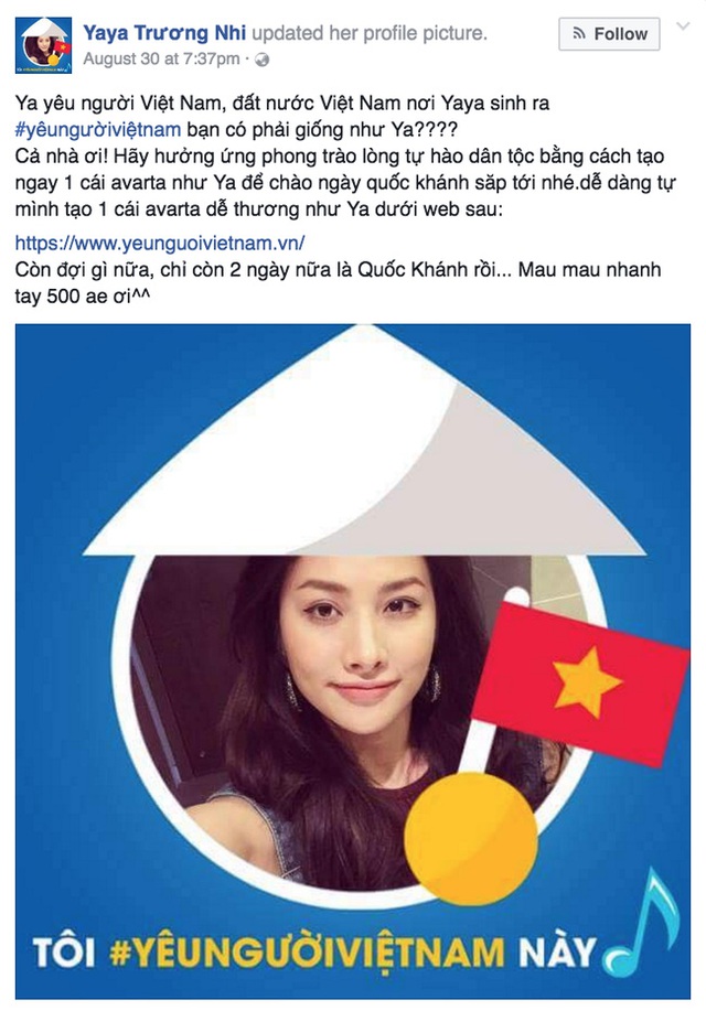 Sao Việt cùng nhau đổi avatar mừng ngày Quốc khánh - Ảnh 8.