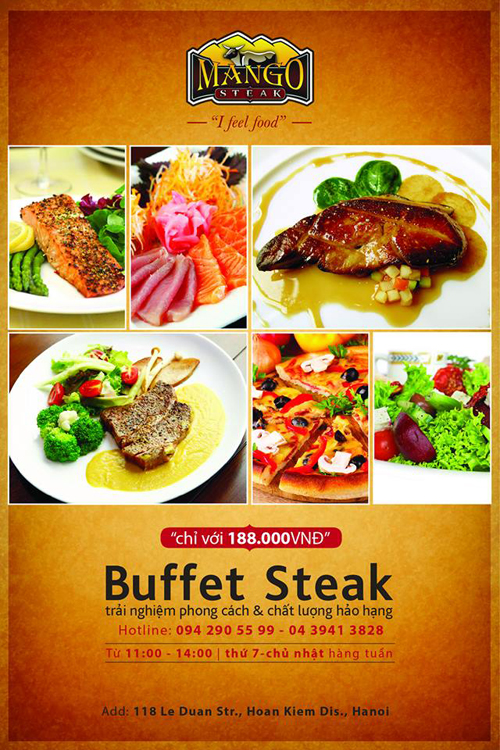 Thưởng thức Buffet Steak 188.000 đồng, trúng iPhone 5S Gold 3