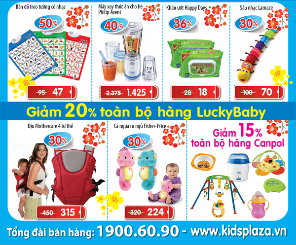 Bé vui đón Tết, mẹ hết âu lo - Giảm giá tới 50% tại Kids plaza 2