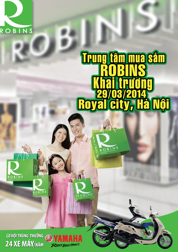 Tưng bừng khai trương Robins tại Royal City, Hà Nội vào ngày 29/03 1