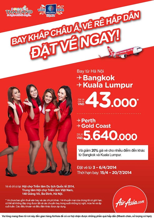 Tham quan hội chợ du lịch và đặt vé máy bay cực rẻ cùng AirAsia 1