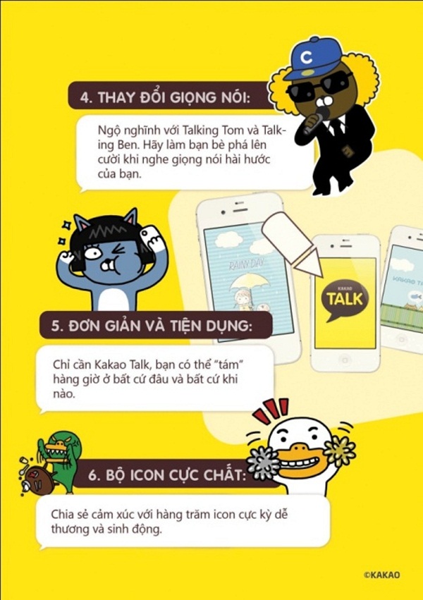 Trên từng cây số với phần mềm nhắn tin miễn phí - KakaoTalk 4