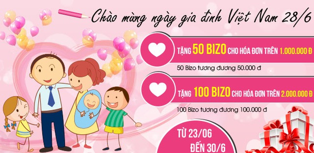 Bibo Mart khuyến mãi tưng bừng Ngày gia đình Việt Nam 2014 1