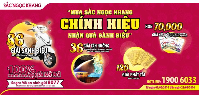 Sắc Ngọc Khang trao giải lớn cho 16 chủ nhân may mắn 3