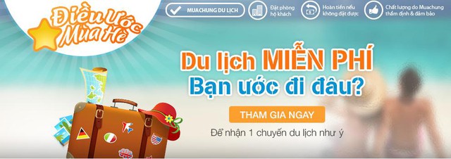 Đi du lịch miễn phí cùng MuaChung.vn dịp hè 1